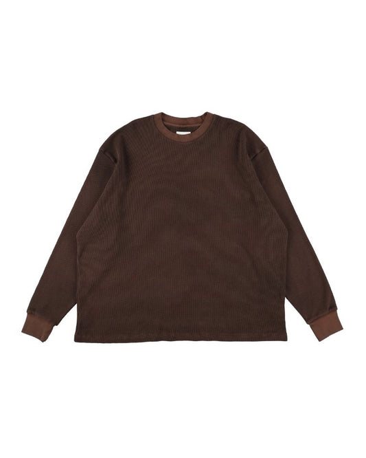 18G GARMENT DYE WAFFLE - BROWN PIGMENT