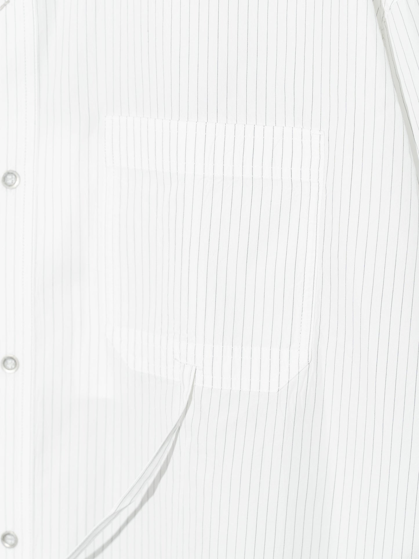 TIE SHIRT/SILK COTTON STRIPE