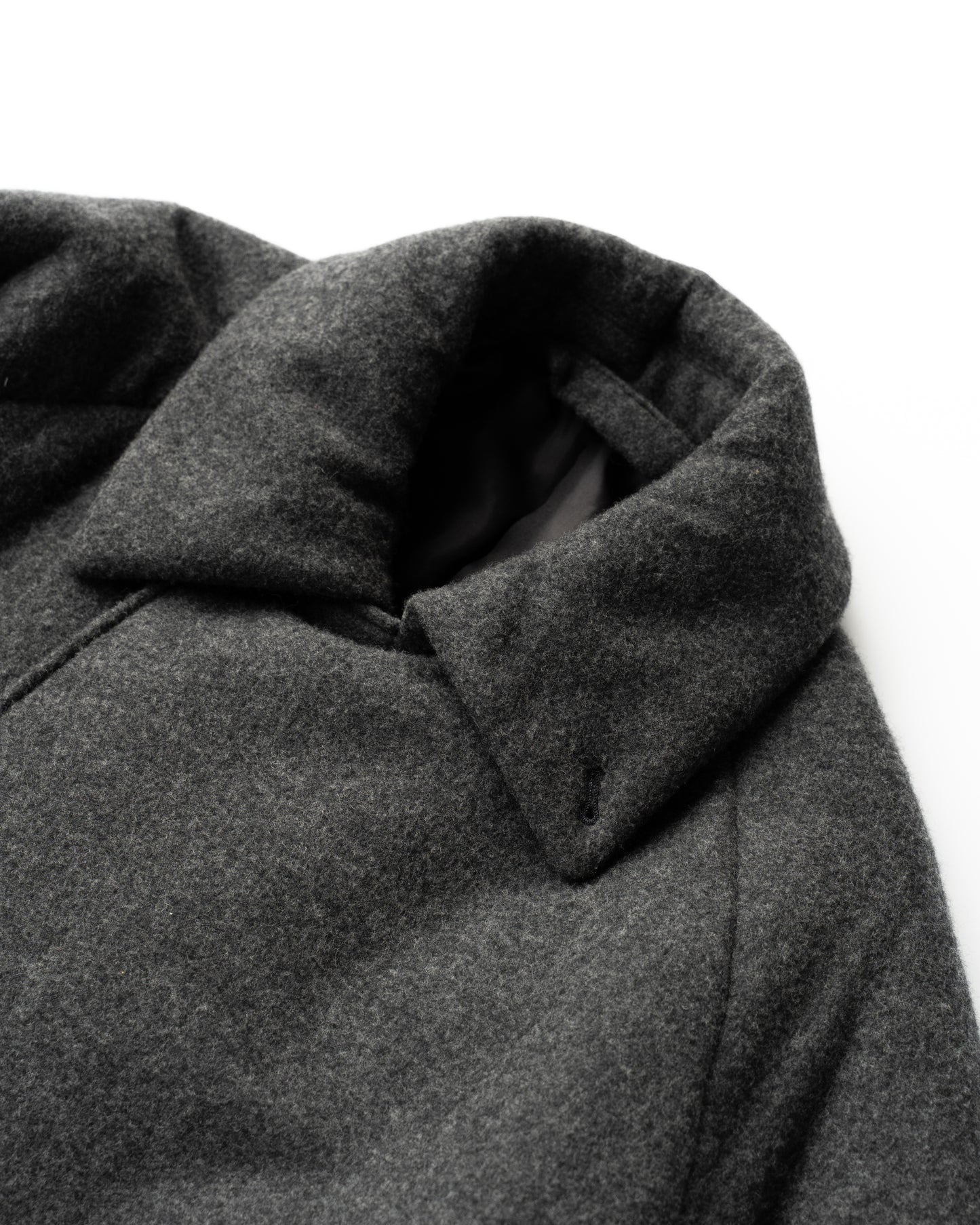 CASHMERE PADDED COAT - CHARCOAL GRAY