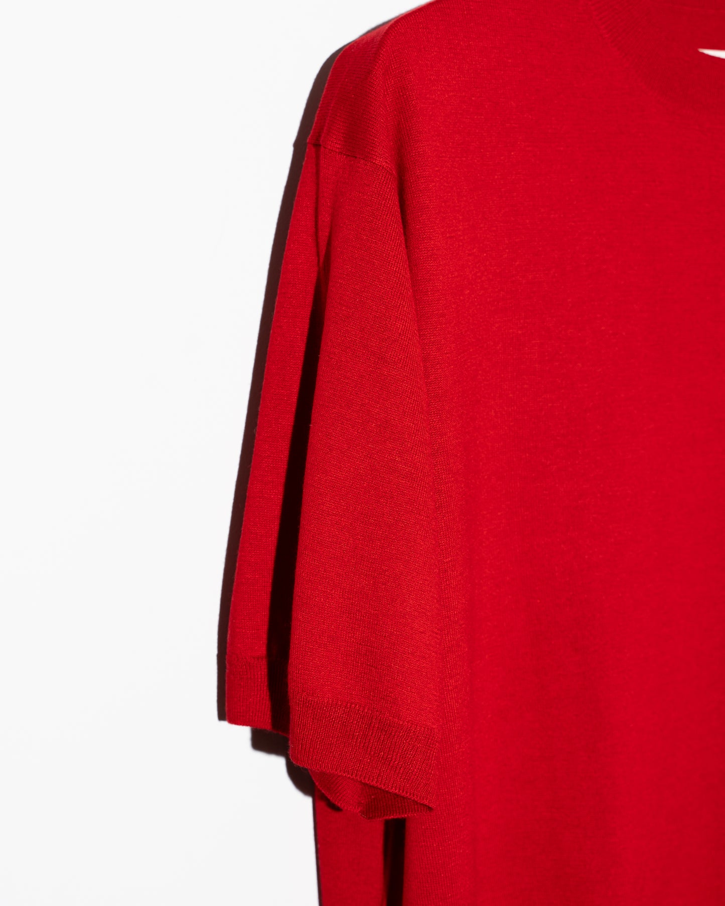 SILK CASHMERE S/S KNIT - RED