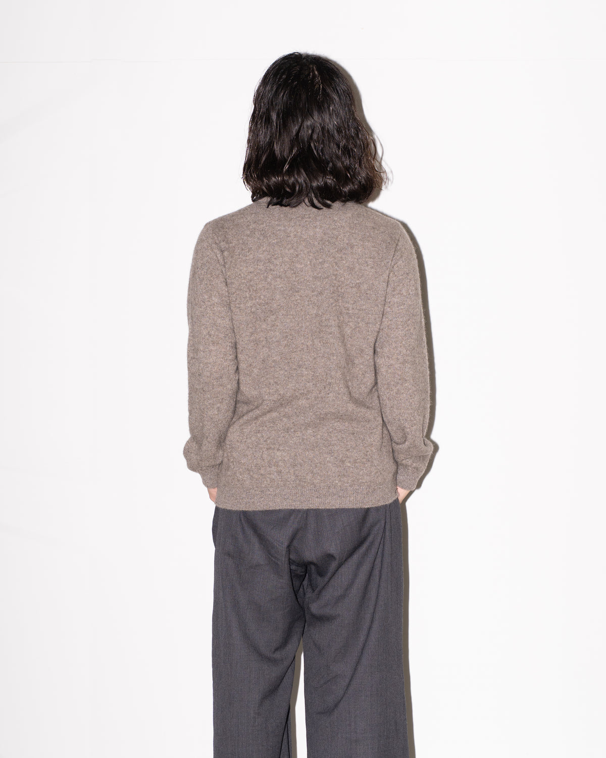 YAK CREW NECK SWEATER - GREY