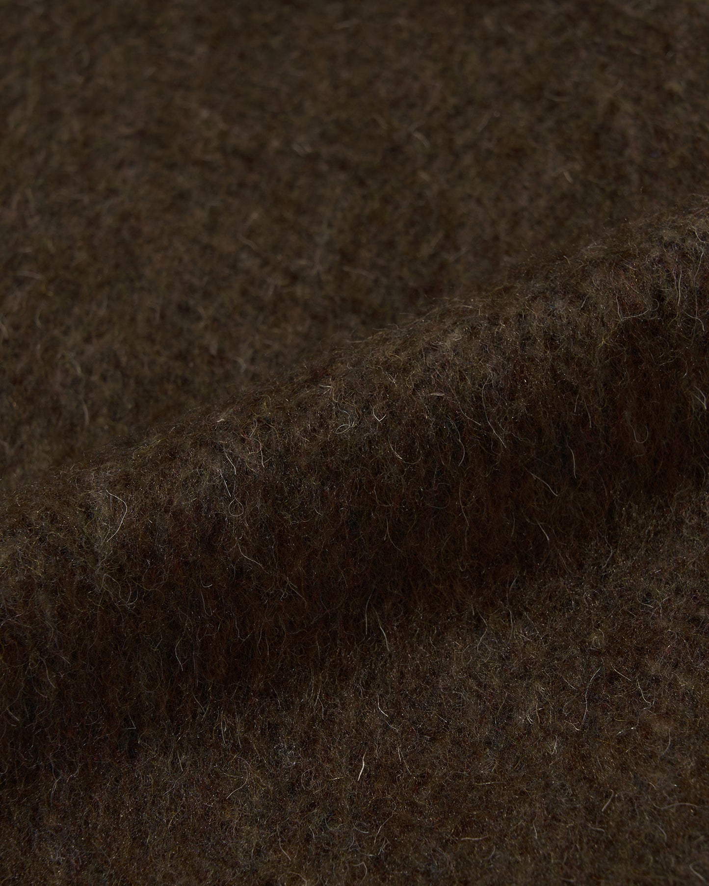 WOOL BLEND MELTON BERKUT CARDIGAN - VAN DYKE BROWN