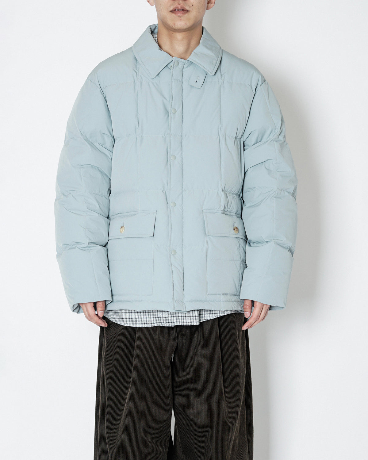 QUILT DOWN JACKET - SAX