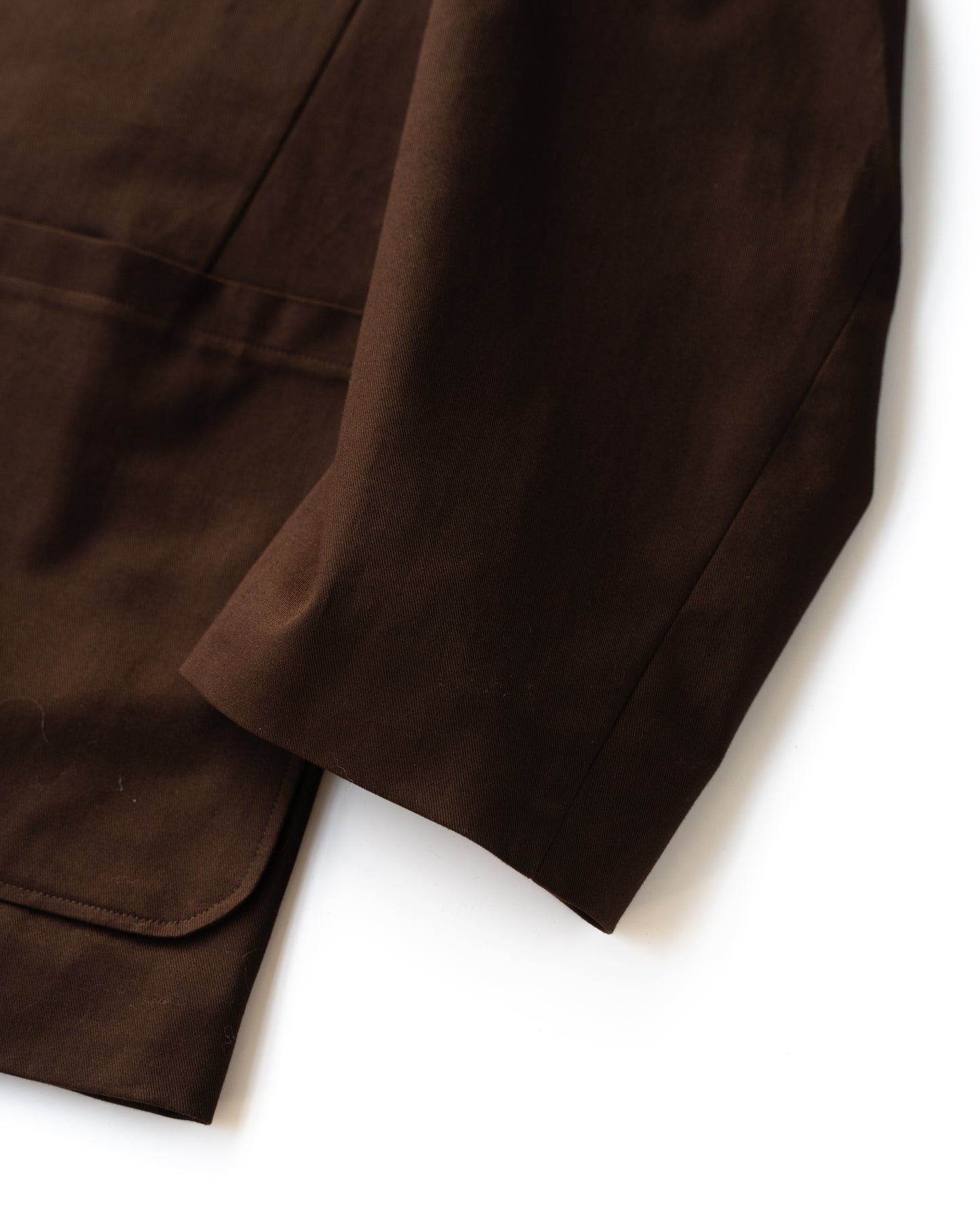 COTTON SHIRT JACKET - BROWN