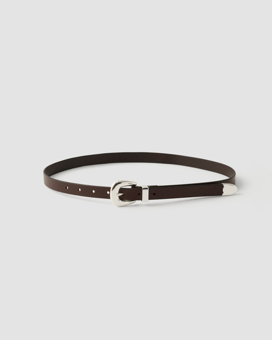WESTERN BUCKLE BELT - BROWN