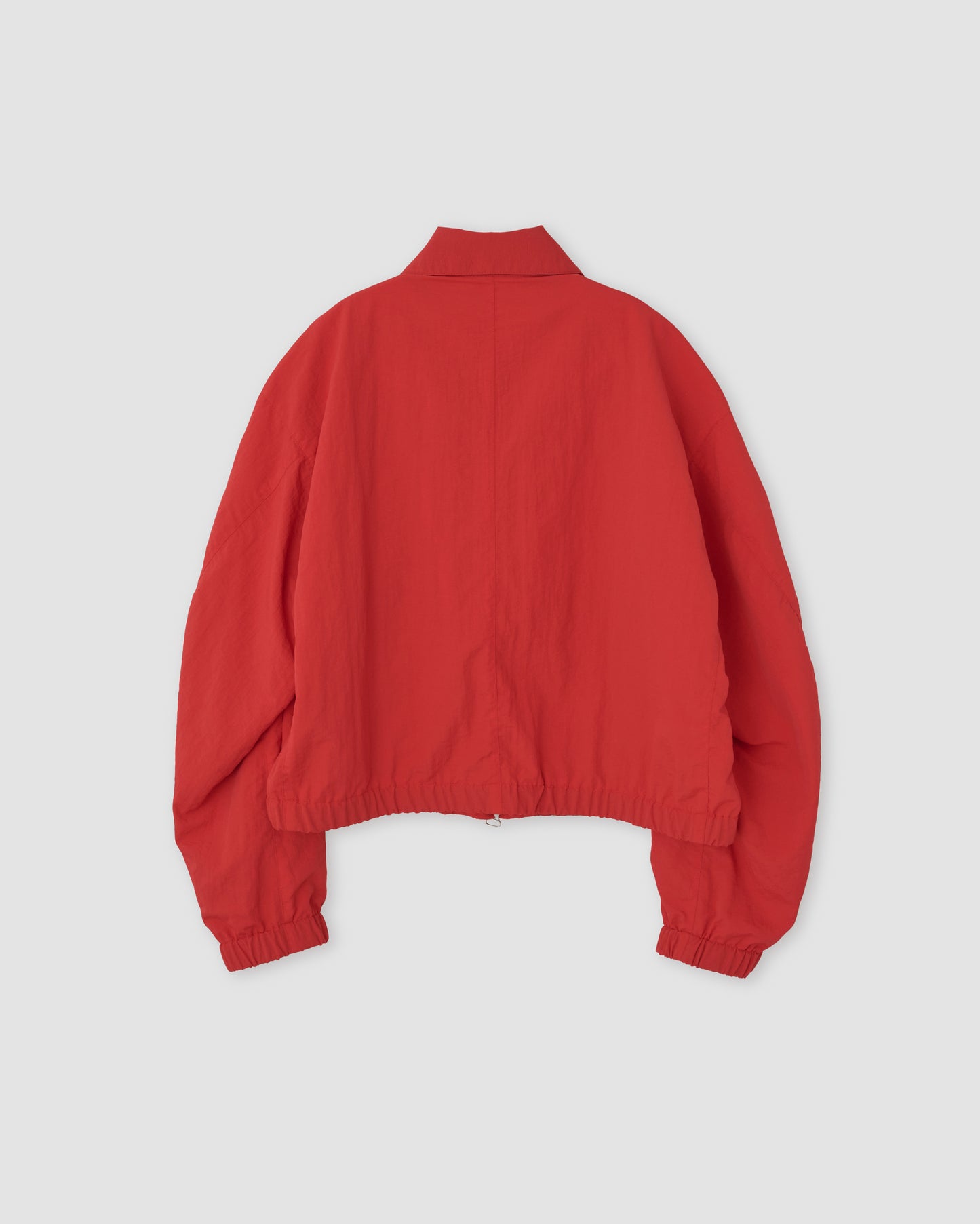 NYLON TAFFETA OVERSIZED DRIZZLER JACKET - RED