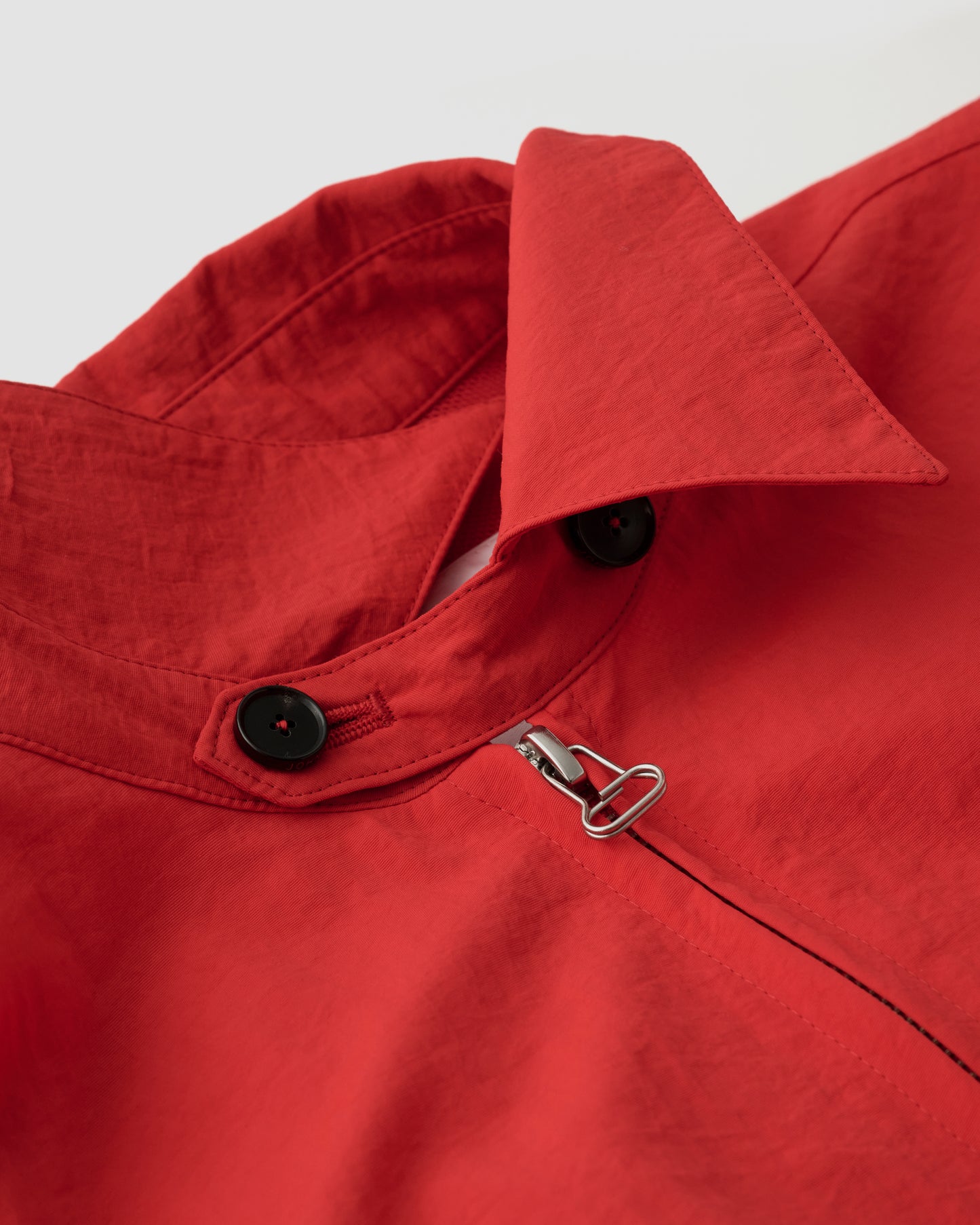 NYLON TAFFETA OVERSIZED DRIZZLER JACKET - RED