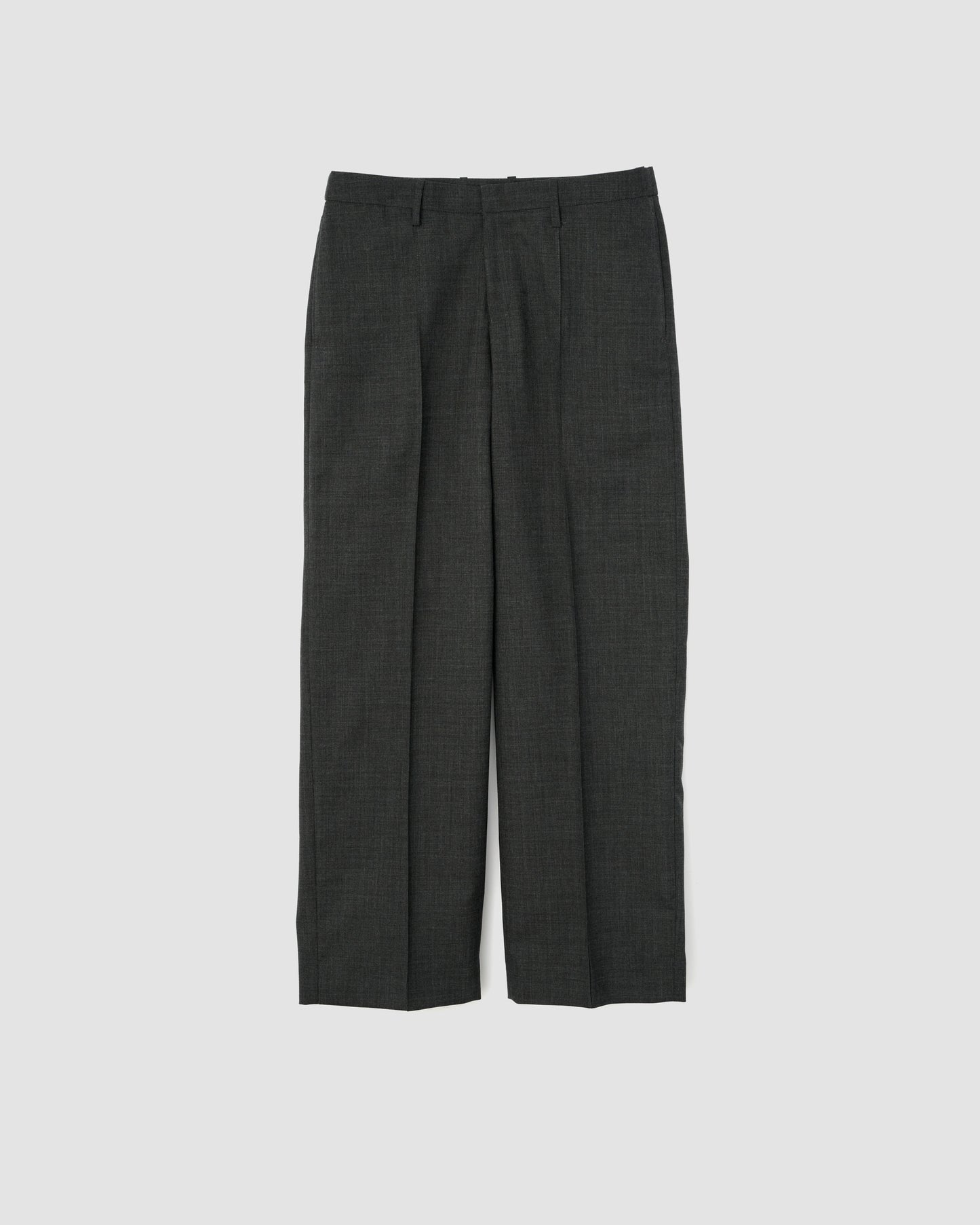 WOOL TROPICAL LOW WAIST TROUSER - CHARCOAL