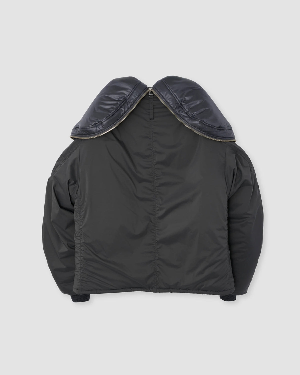 40D NYLON TAFFETA TACTICAL ZIP BLOUSON - BLACK