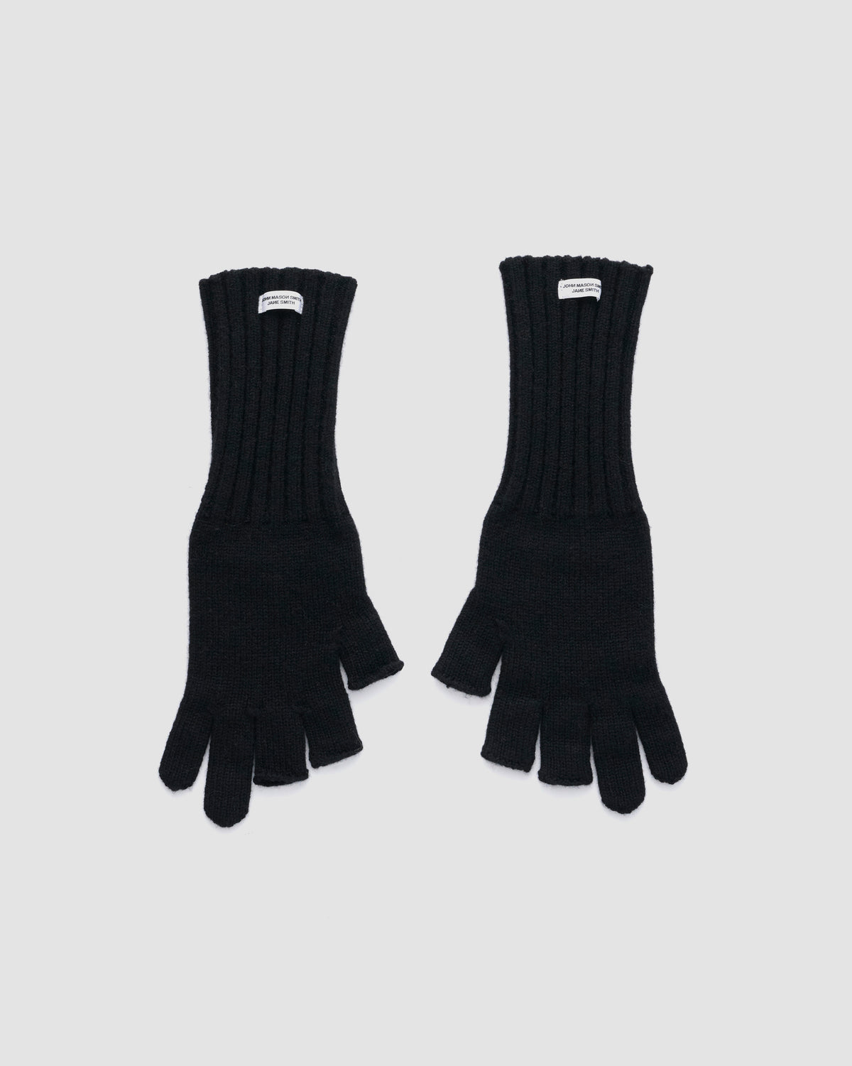 5G THREE FINGERLESS KNIT GLOVE - BLACK