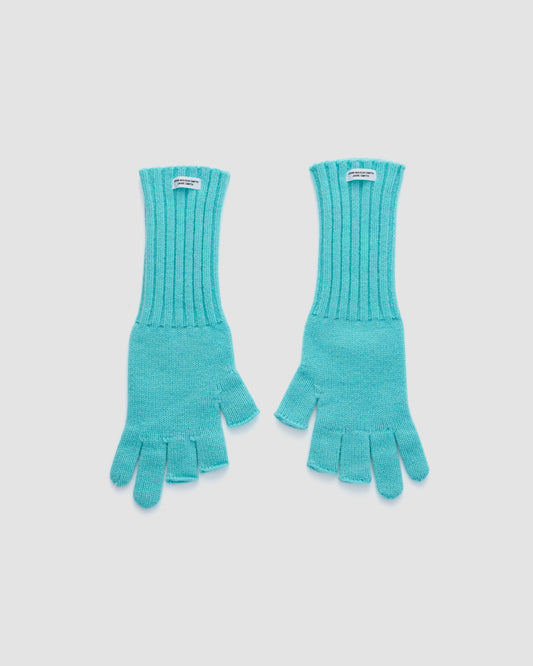 5G THREE FINGERLESS KNIT GLOVE - TURQUOIS