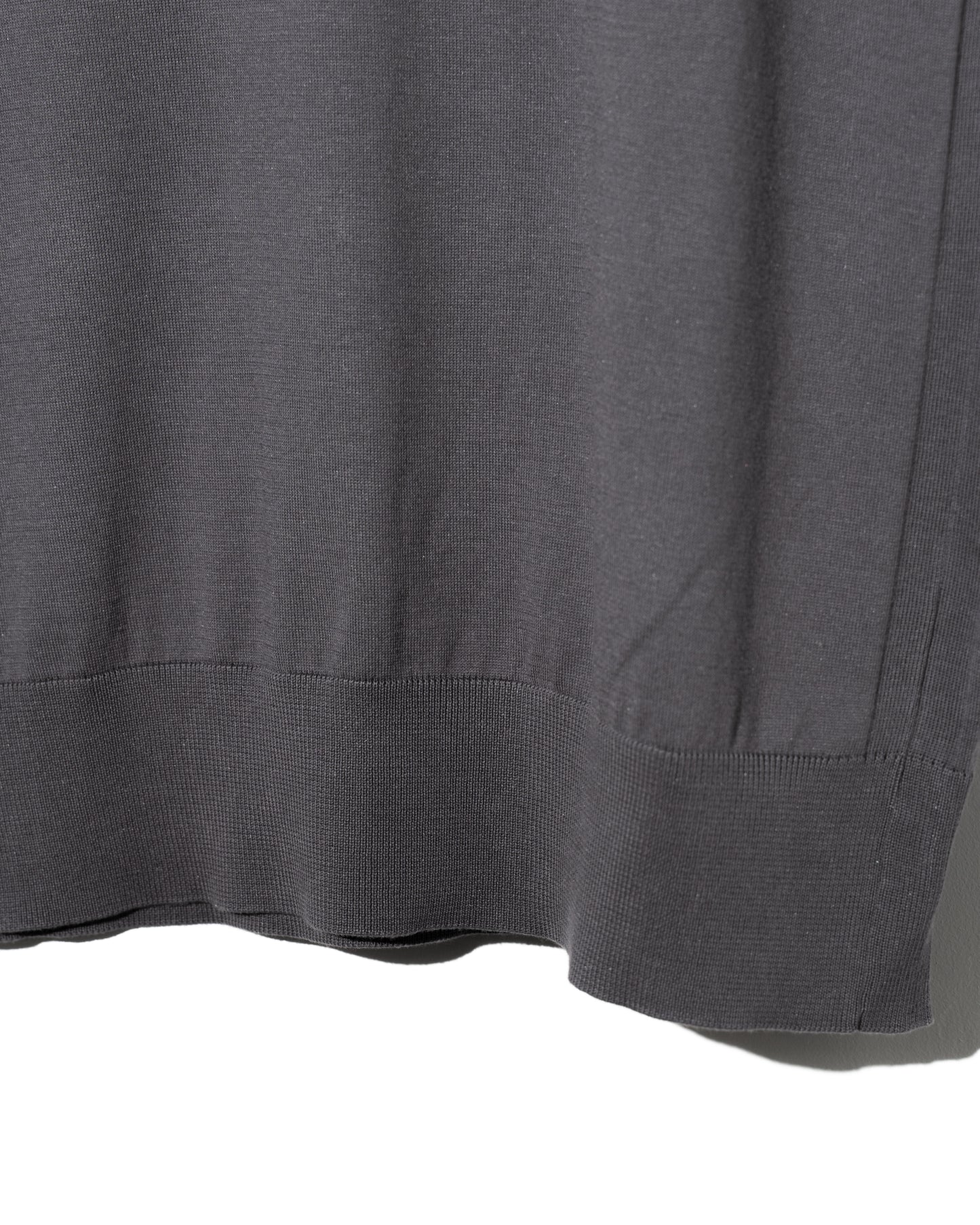 CO/ SI KNIT POLO PO - D.GRAY