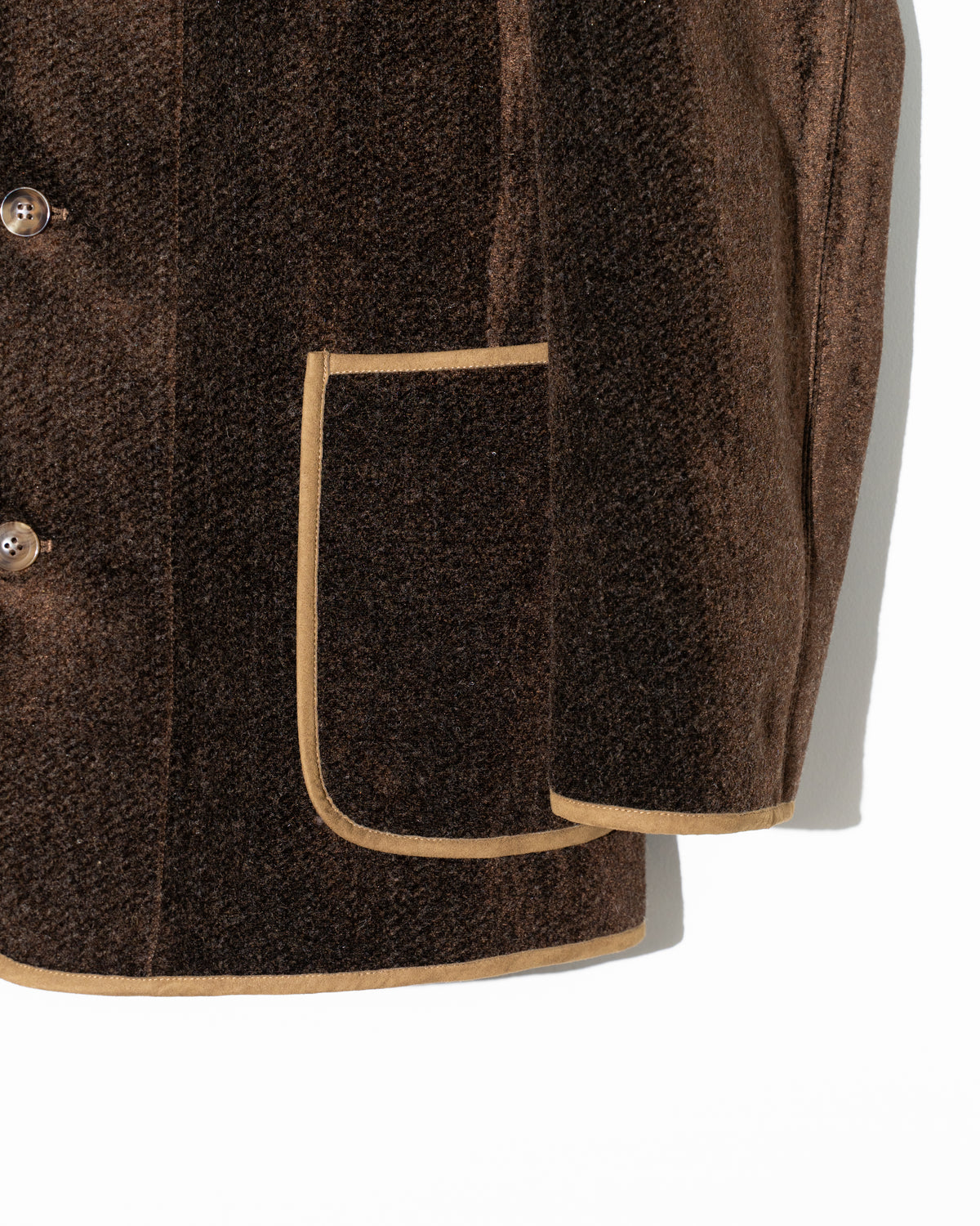 REVERSIBLE JK / NEEDLE WOOL - BROWN