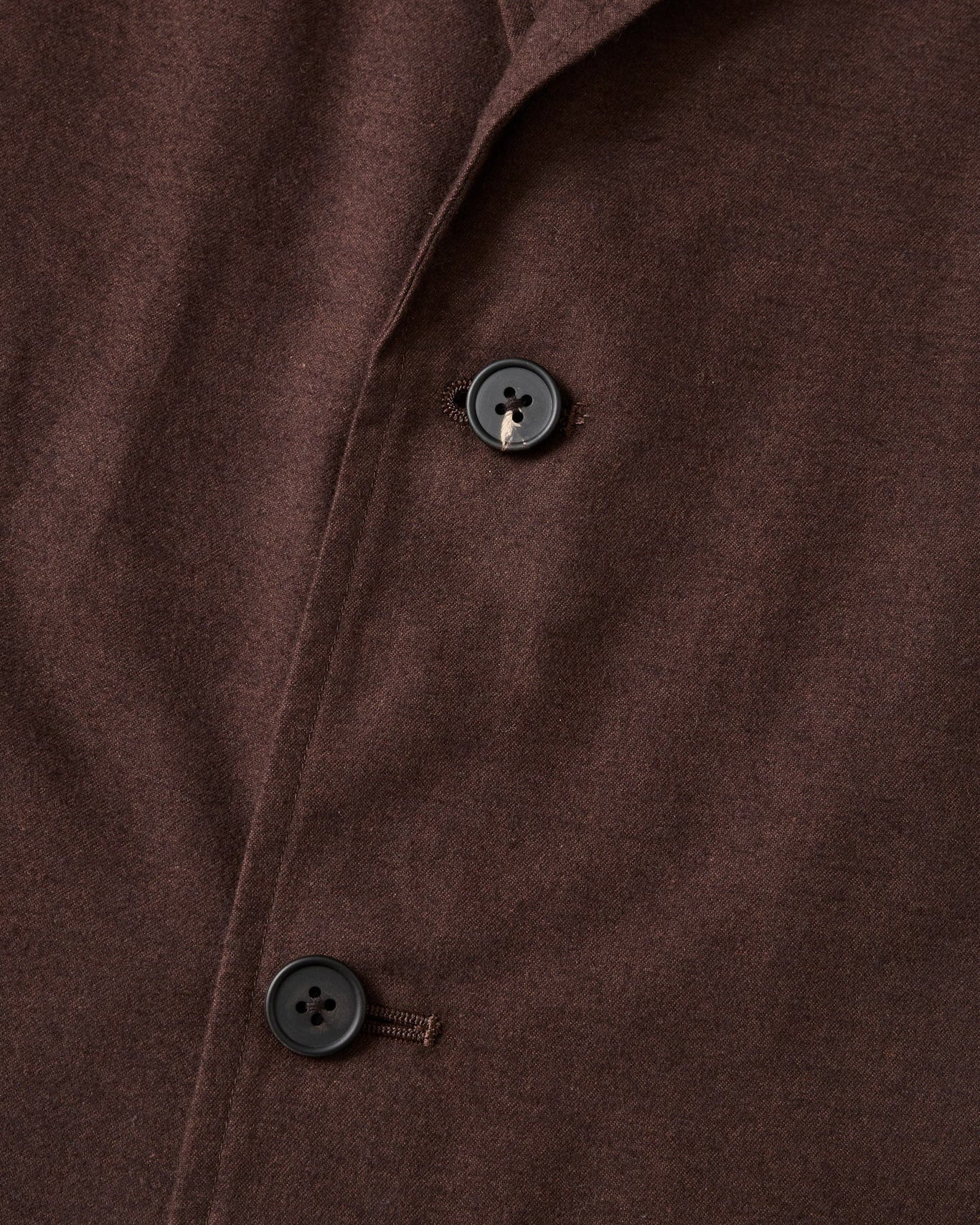 BRUSHED COTTON JACKET - BROWN