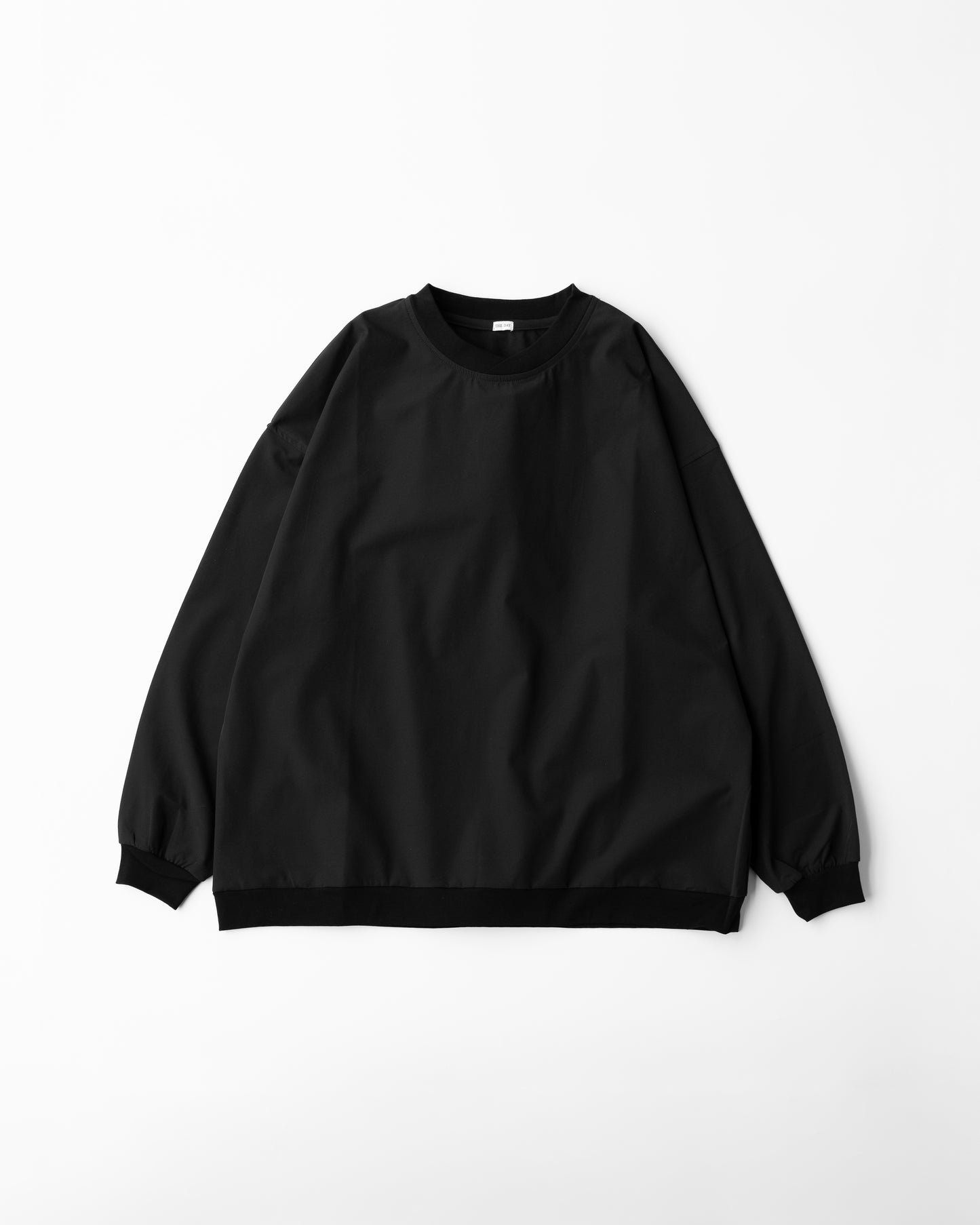 COMFORTABLE NYLON STRETCH CREWNECK - BLACK