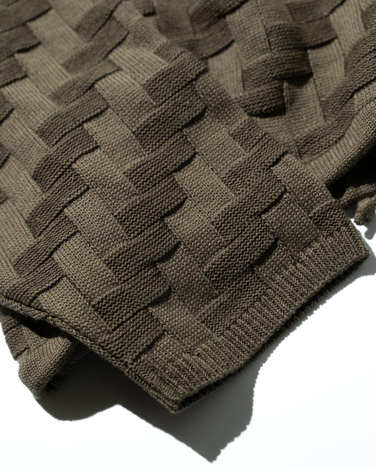 COTTON LINEN LINKS CHECK P/O - KHAKI