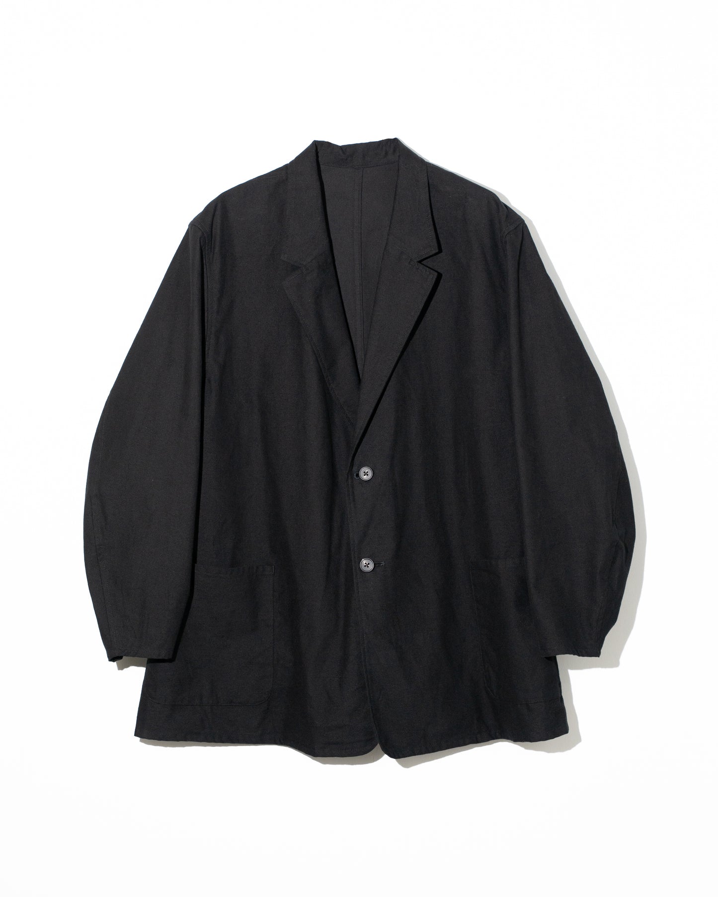 BRUSHED COTTON JACKET - BLACK
