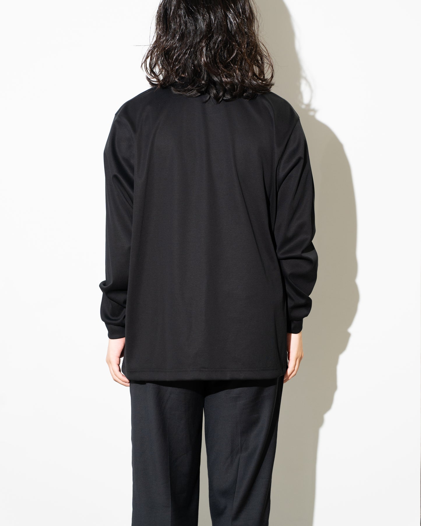 PREMIUM JERSEY LONG SLEEVE SHIRT - BLACK