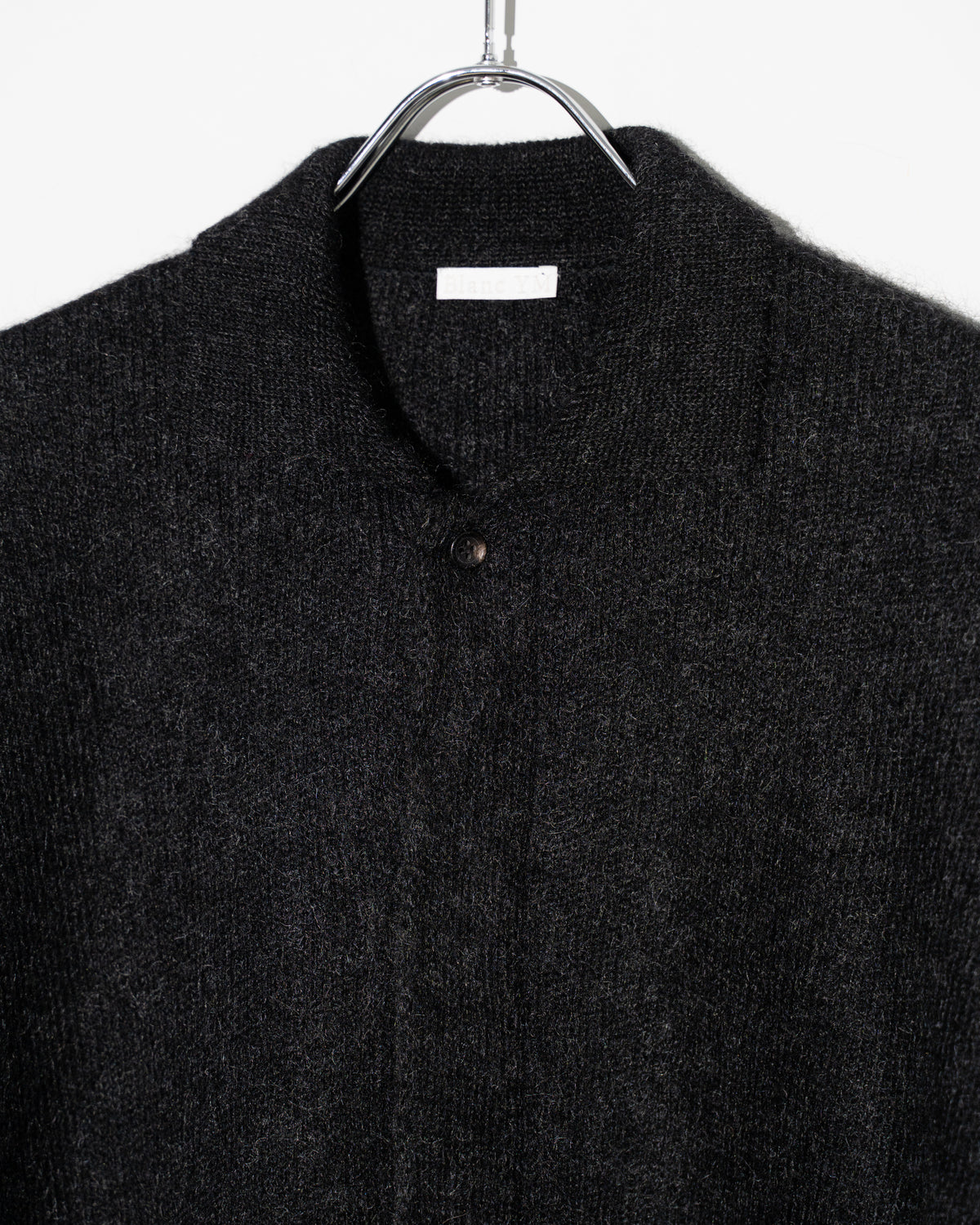 KID MOHAIR KNIT SHIRTS - BLACK