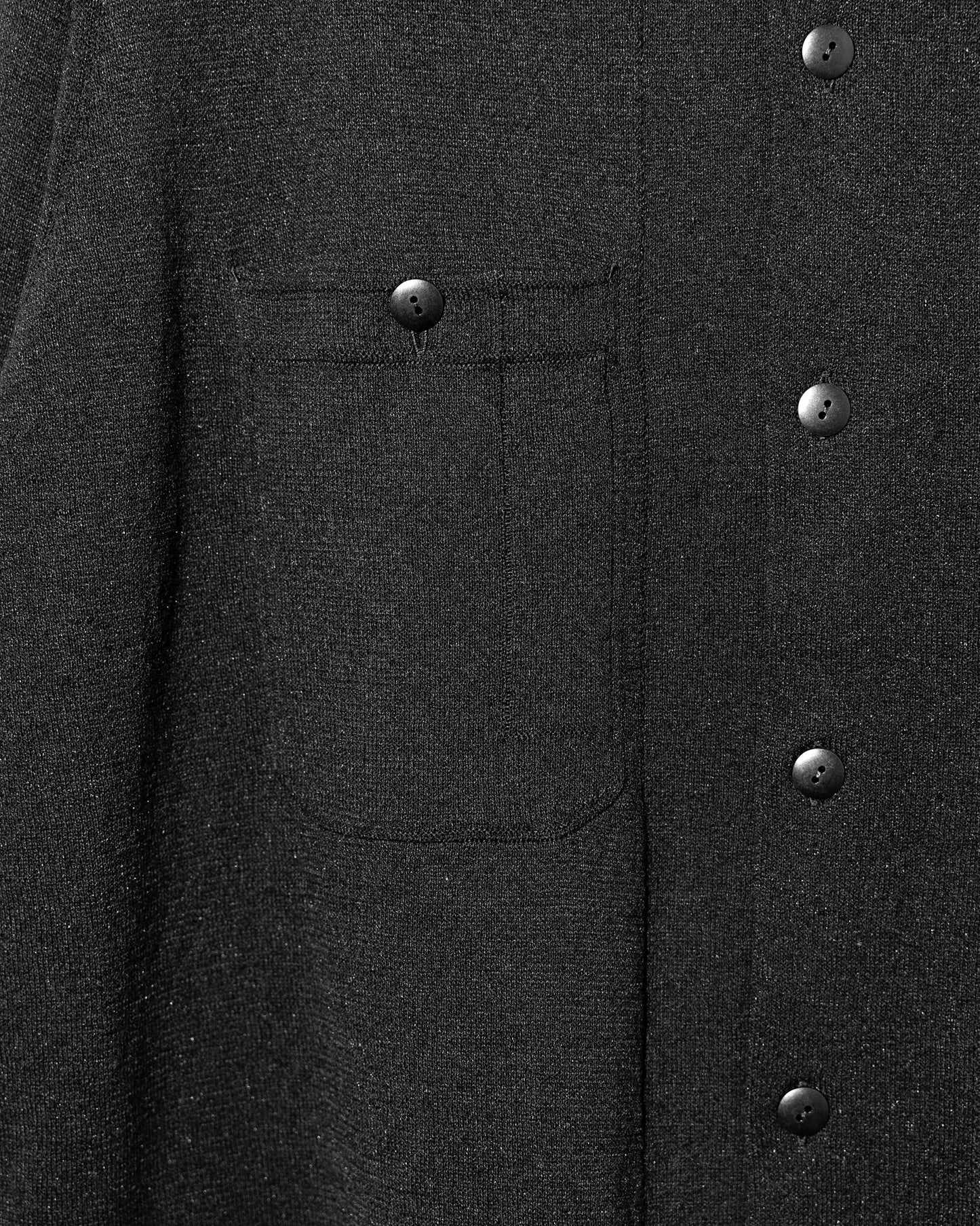 LINEN CHAMBRAY KNIT SHIRTS - BLACK