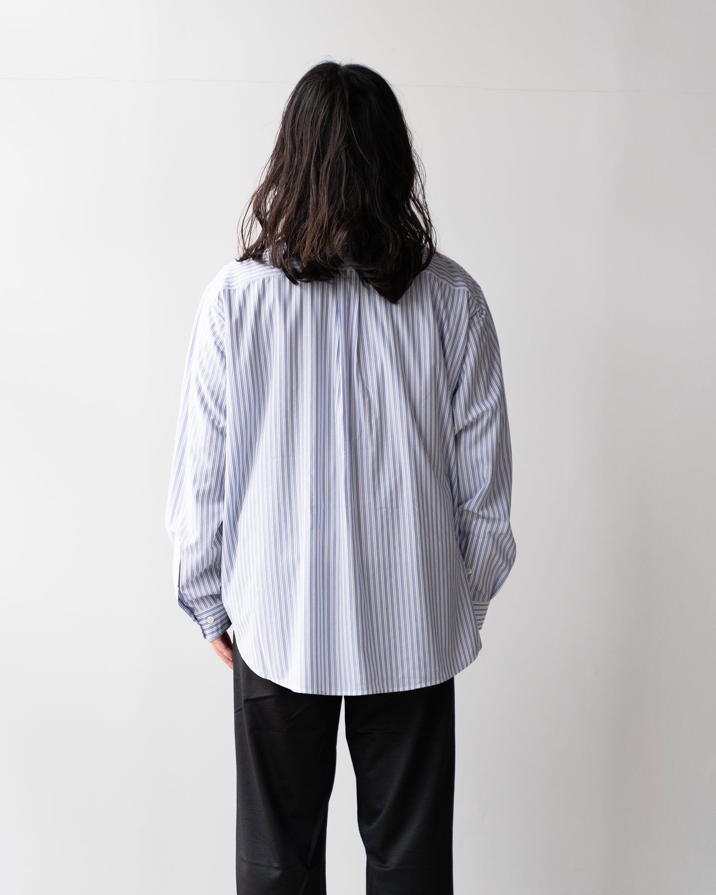 46G STRIPE ATMOSPHERE SHIRT - SAX BLACK