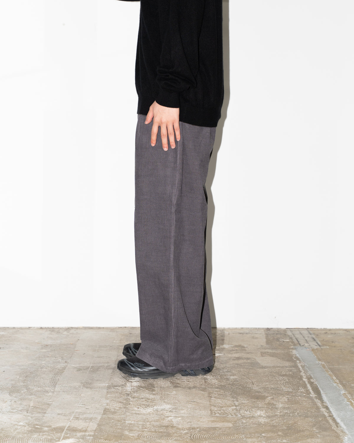 CORDUROY PANTS - C-GRAY