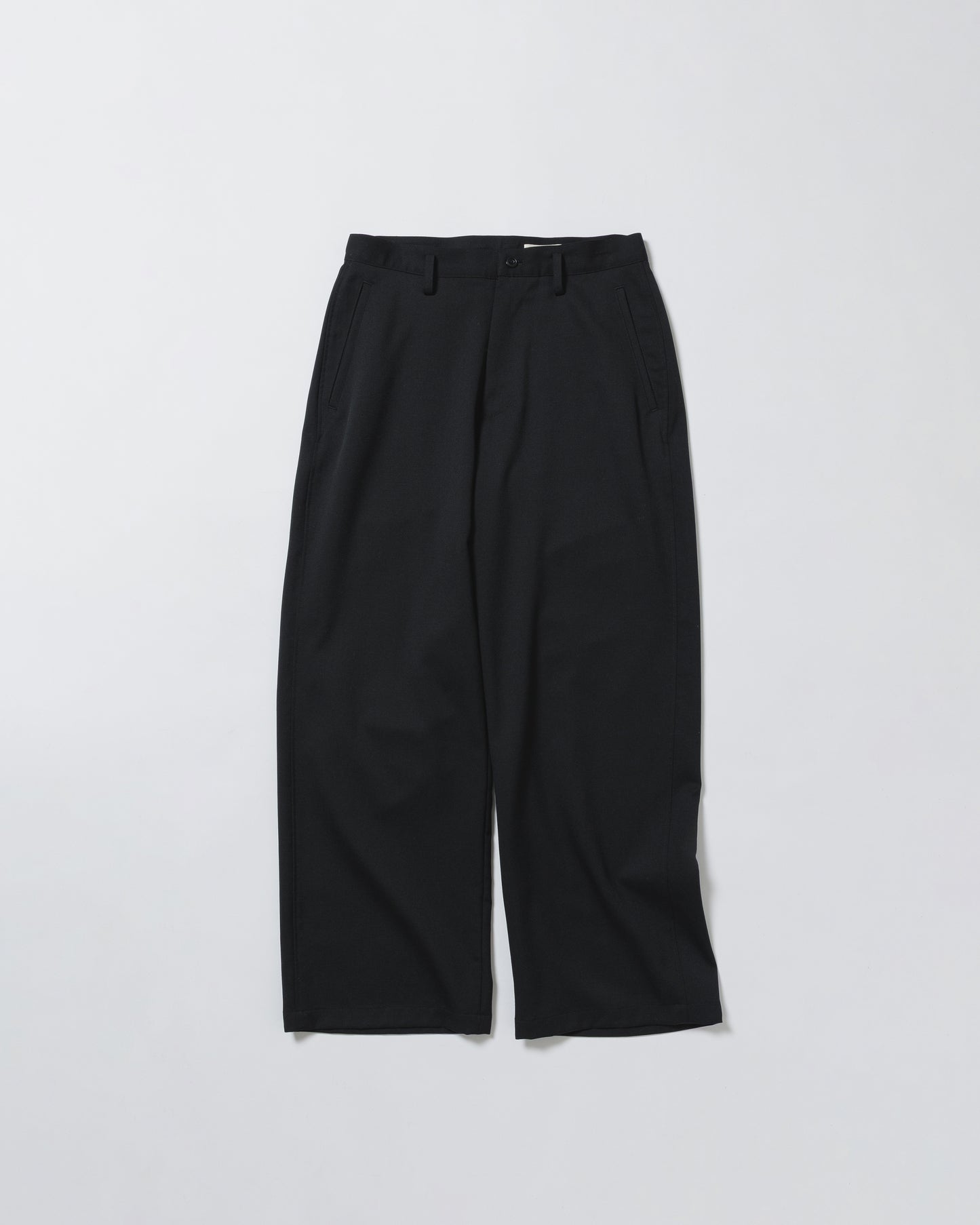 WOOL GABARDINE ASHLEY SLACKS - BLACK