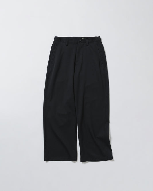 WOOL GABARDINE ASHLEY SLACKS - BLACK