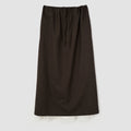 WOOL TROPICAL LAYERED SKIRT - BROWN