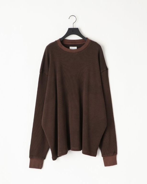 18G GARMENT DYE WAFFLE - BROWN PIGMENT