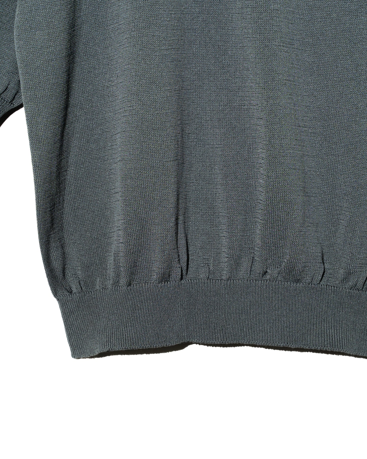 WIDE KNIT T-SHIRT - GRAY