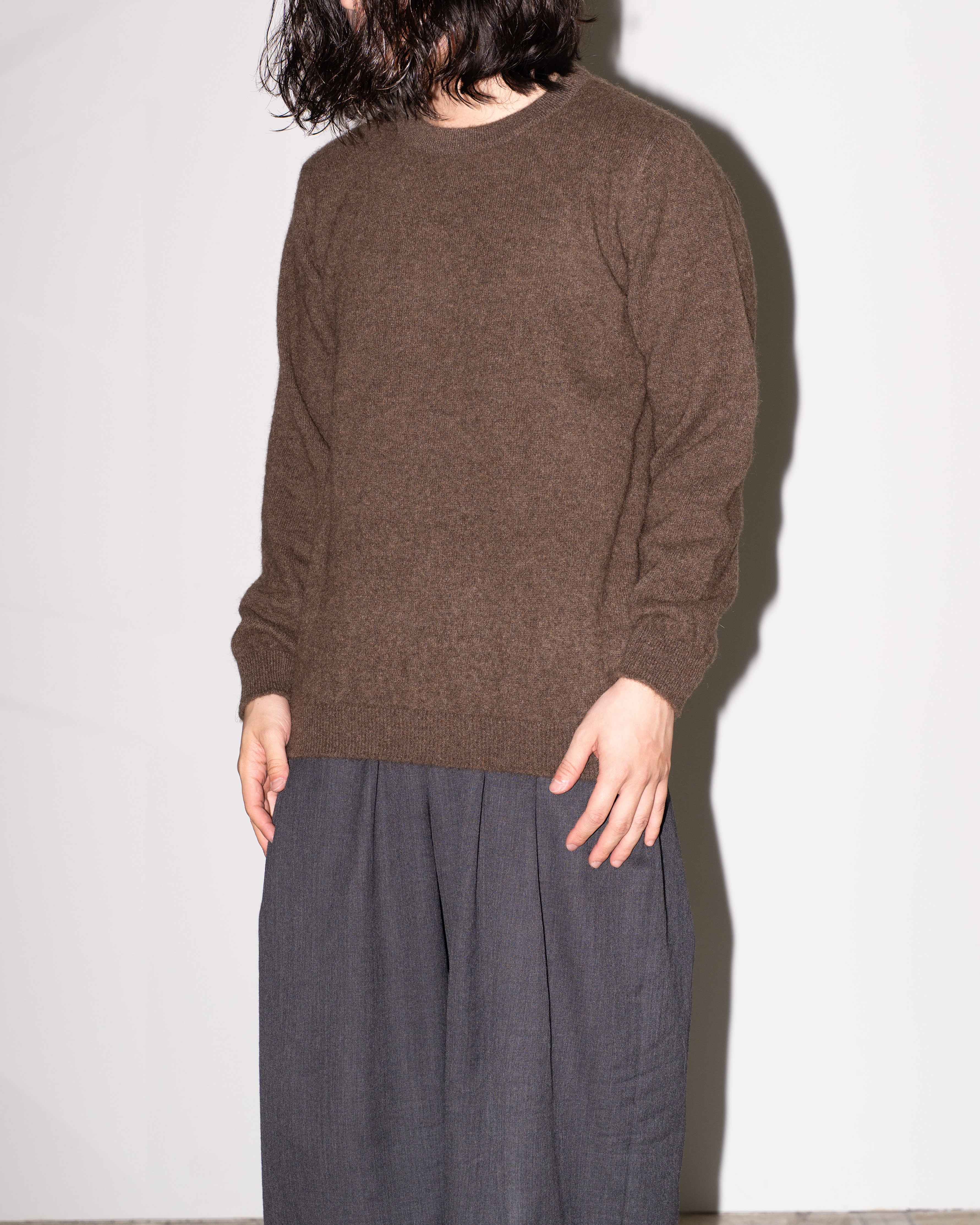 Nomàt (ノマット) YAK CREW NECK SWEATER BROWN | HAKU公式通販