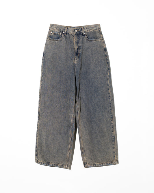 GREY ACID WASH EXTENDED CUT LUFT JEANS - GREY ACID WASH