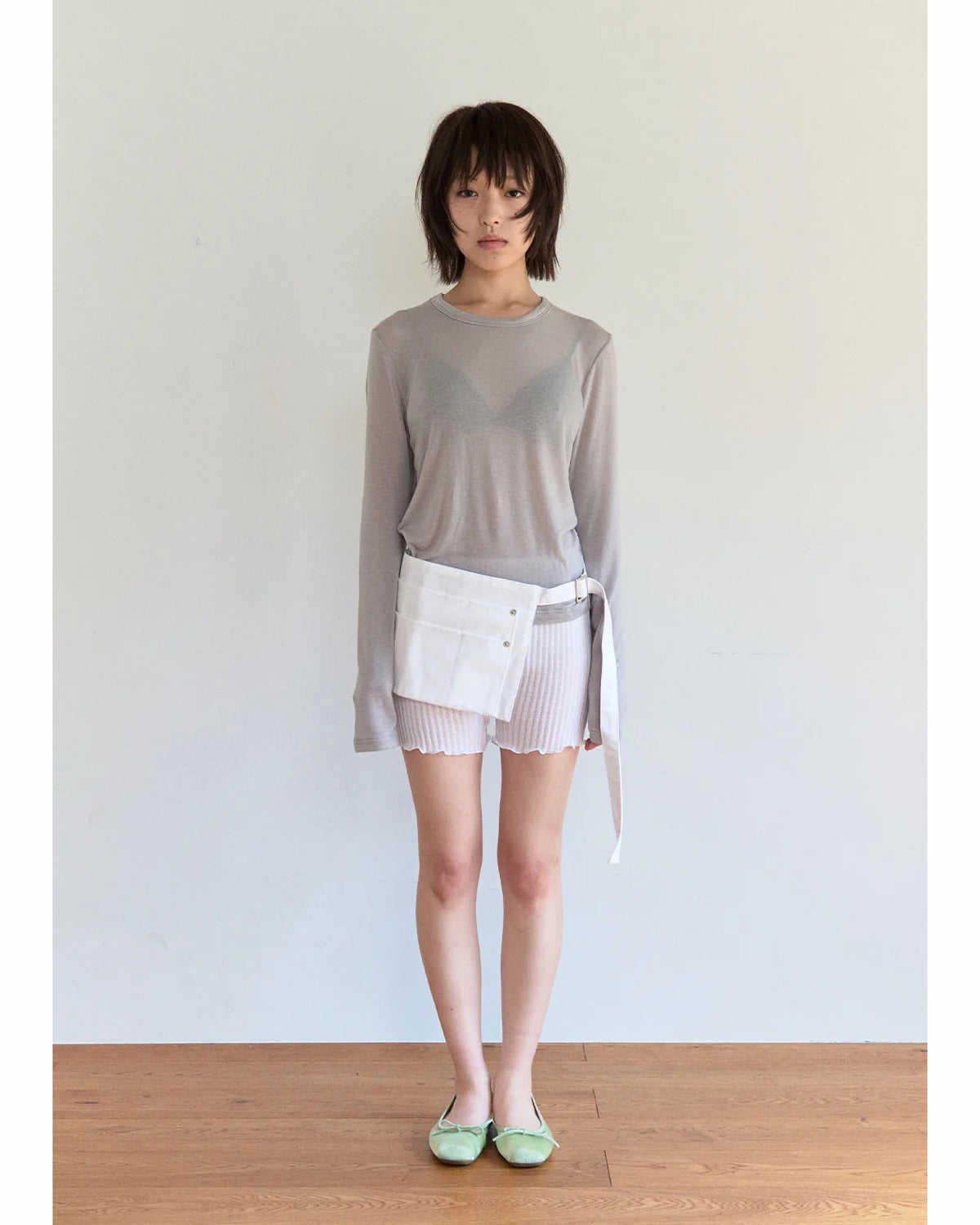 SHEER TOPS - GRAY