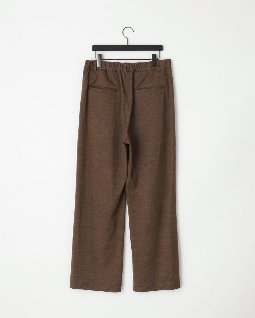 36G WOOL HERRINGBONE TROUSER - BROWN
