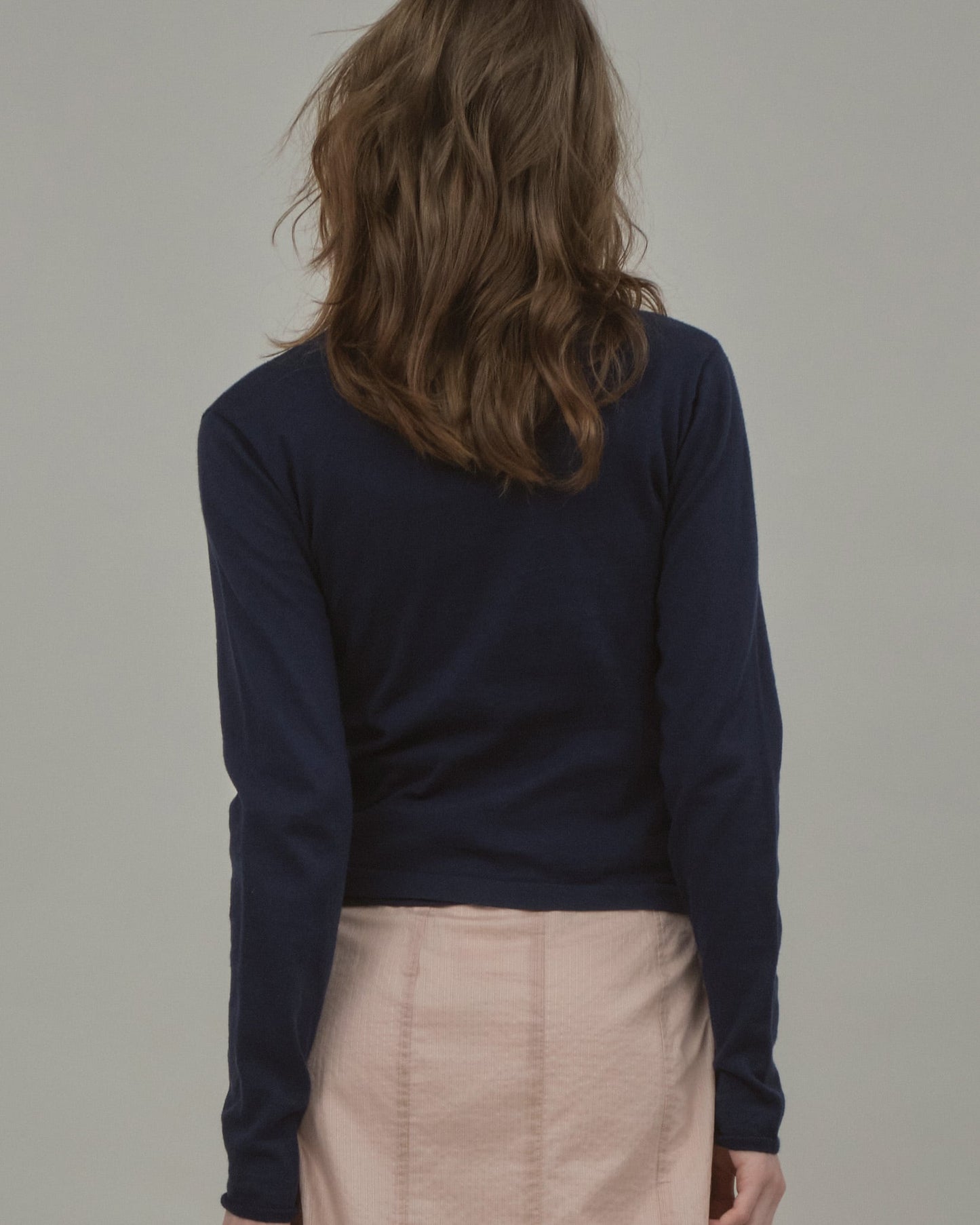 SLOUCHY BUTTON CARDIGAN - NAVY