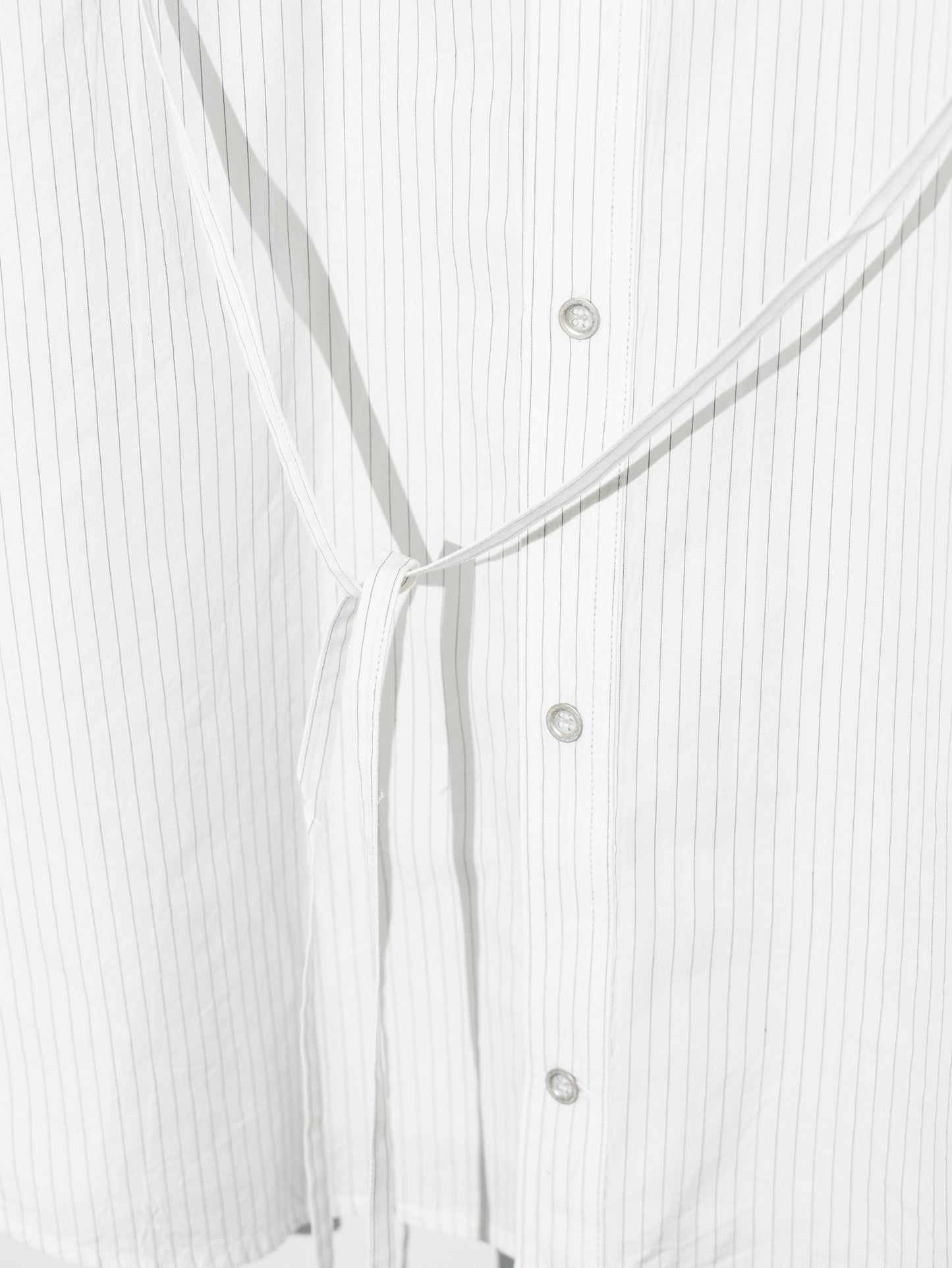 TIE SHIRT/SILK COTTON STRIPE