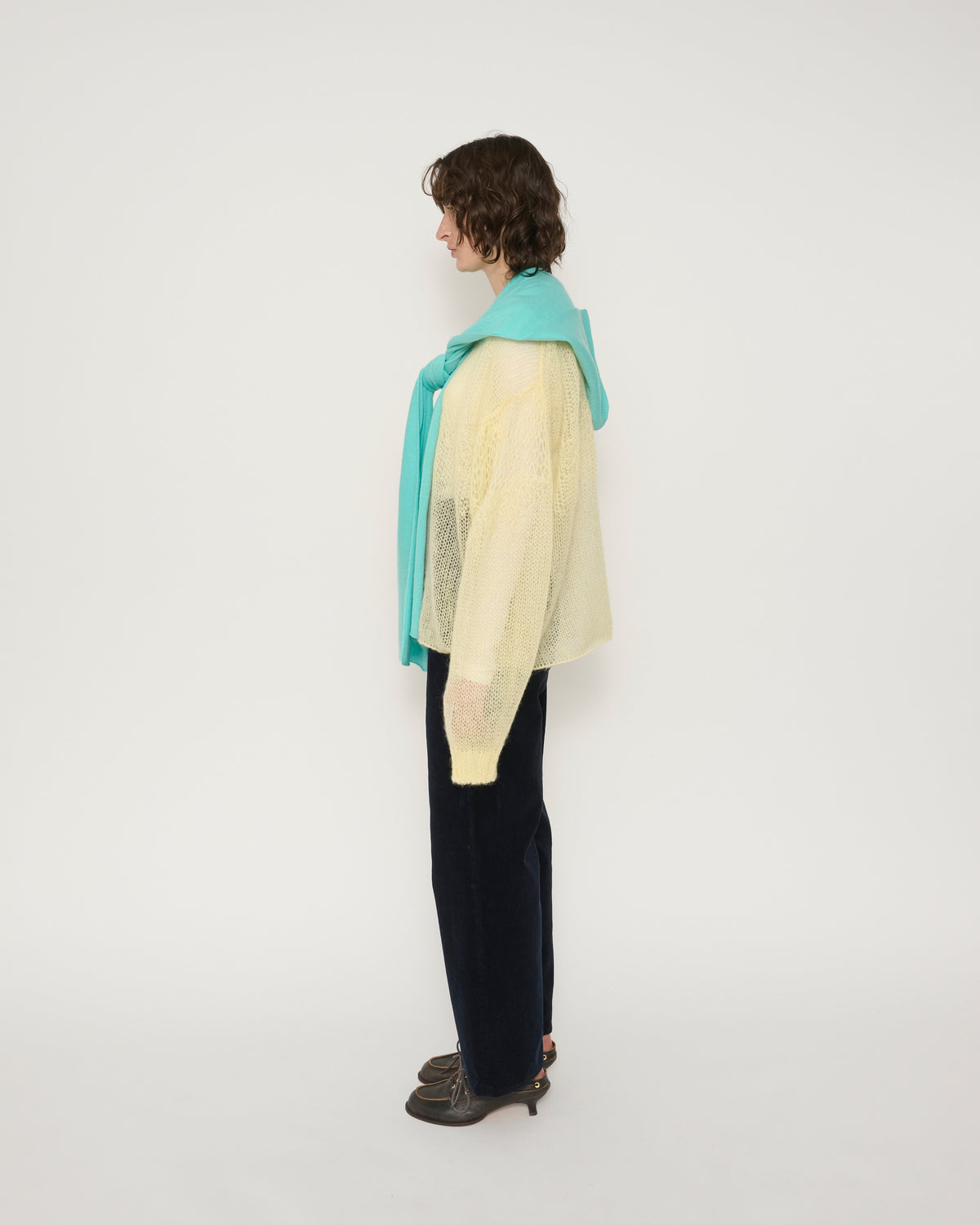 MOHAIR CREW NECK SWEATER - MINT