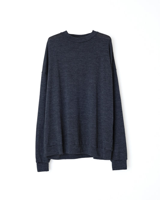 WOOL JERSEY PULLOVER - GRAY