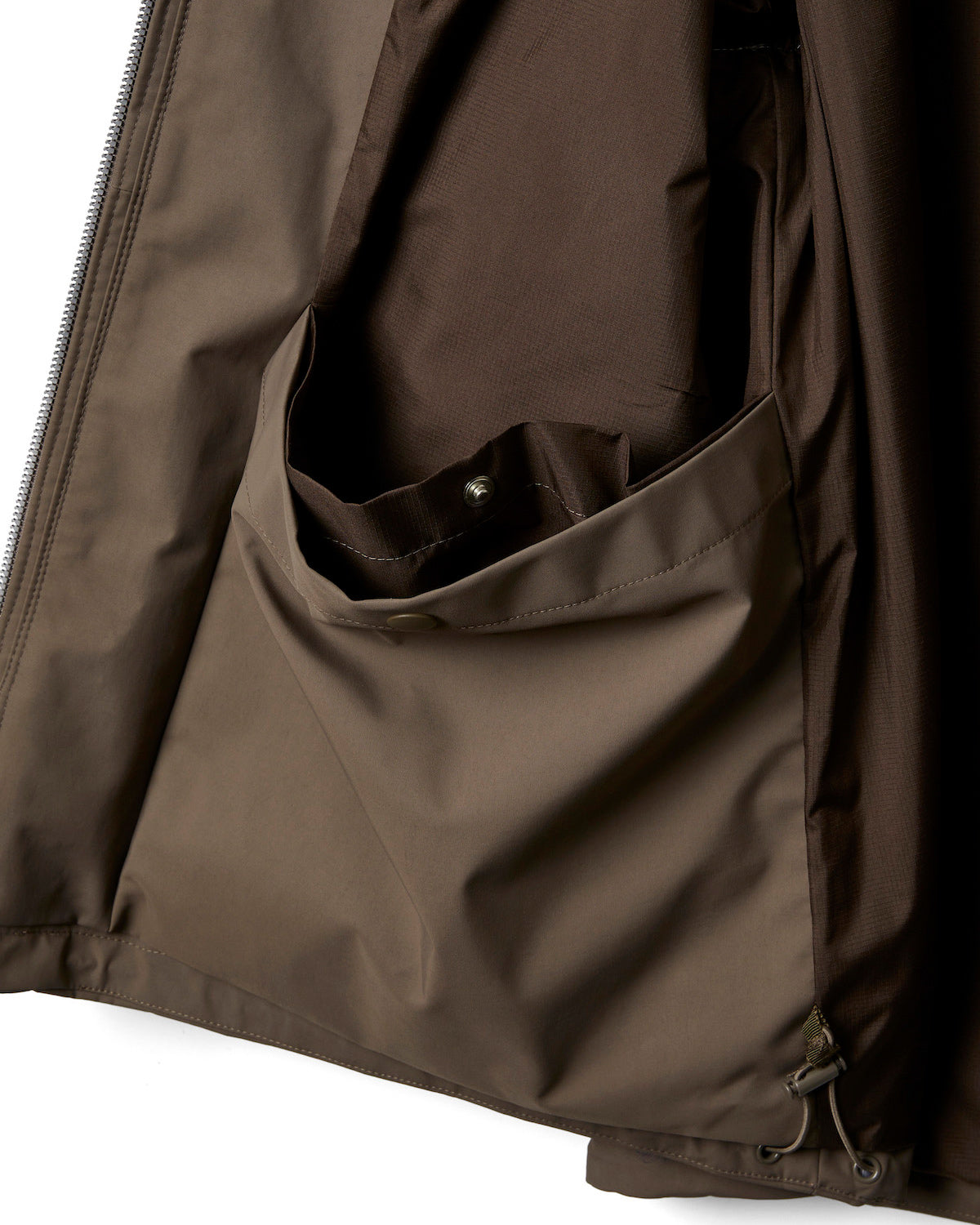 REIMAGINED POSTMAN HOODED JACKET - BROWN