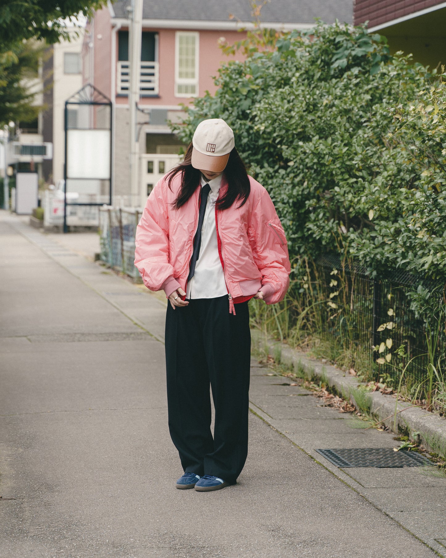 MICRO RIPSTOP NYLON REMOVABLE LINER MA-1 - ROSE PINK