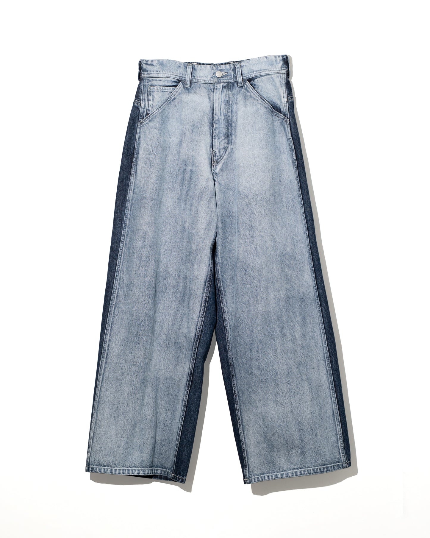 TWO-TONE DENIM BACK ADJUST PT - SAX BLUE