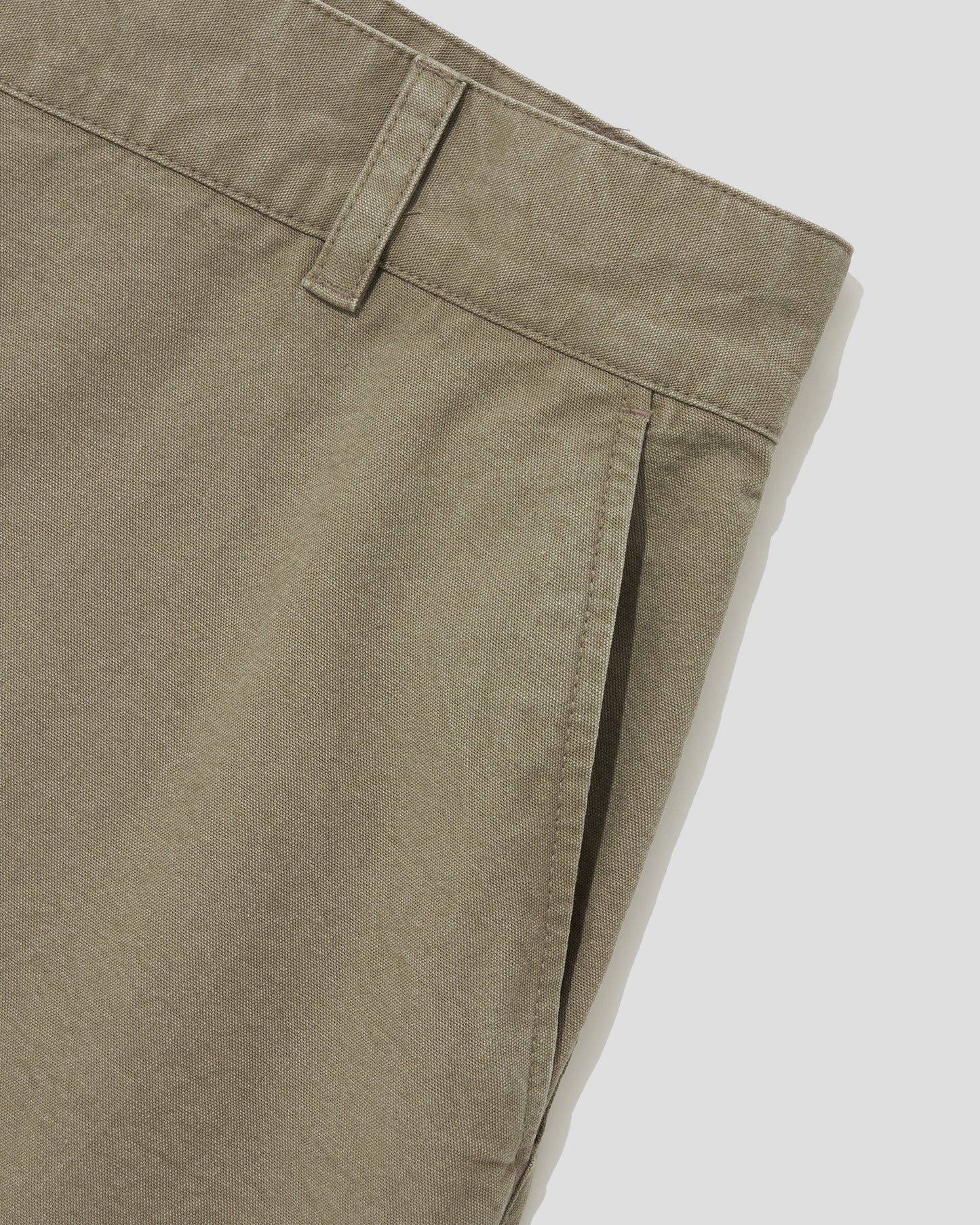 COTTON CATION TWIST WIDE PANTS - SMOKY BEIGE