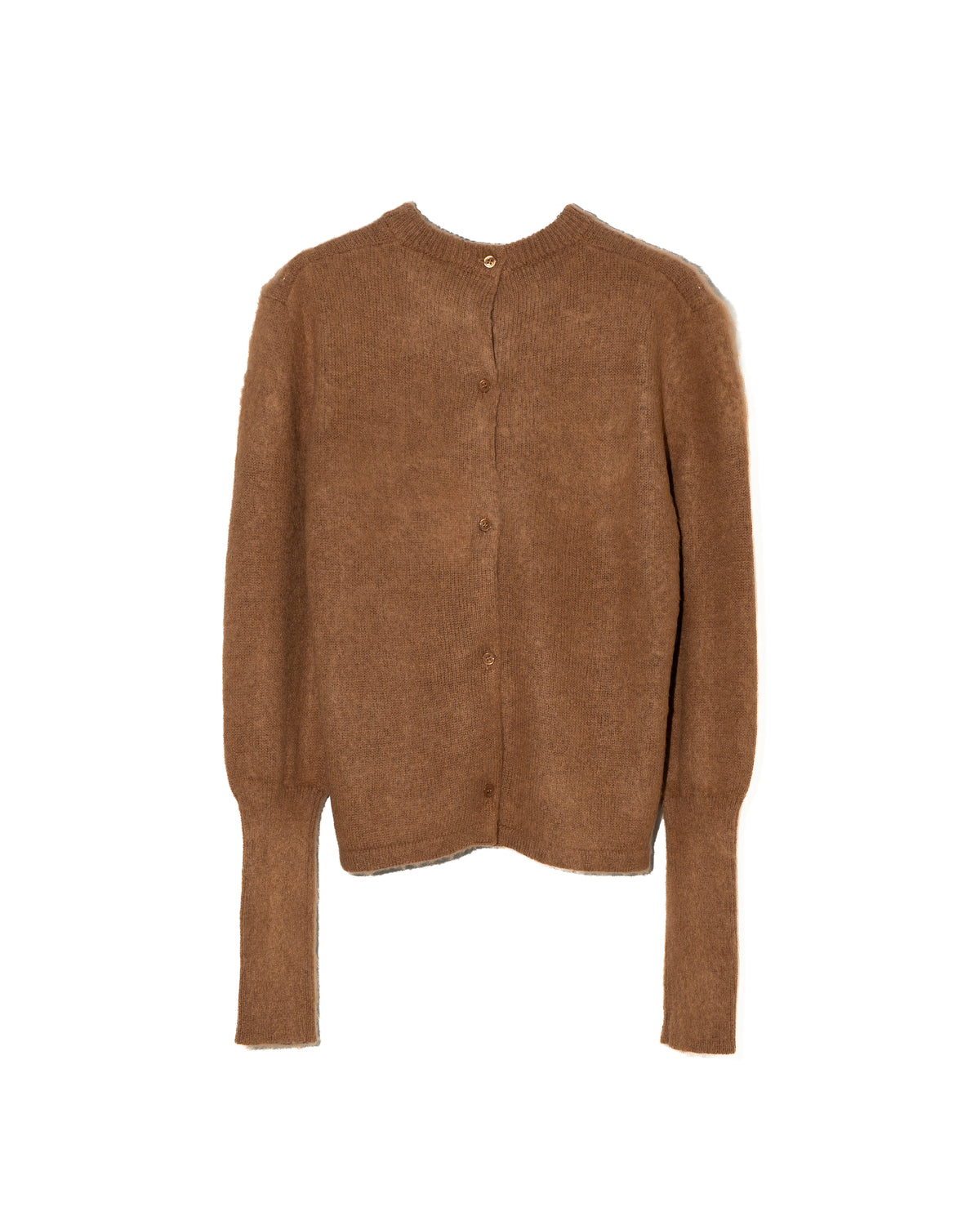 FLUFFY PULLOVER / CARDIGAN - BROWN