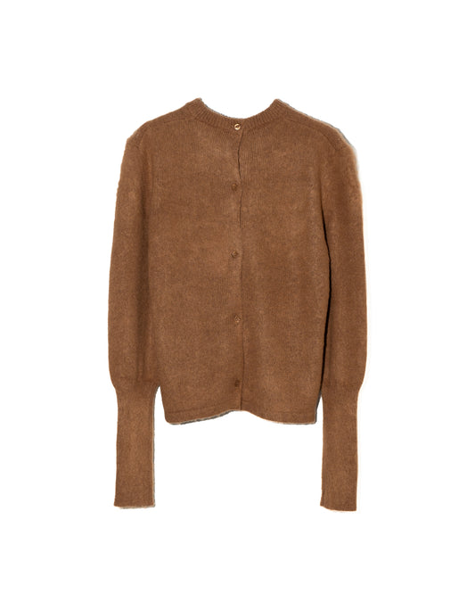 FLUFFY PULLOVER / CARDIGAN - BROWN