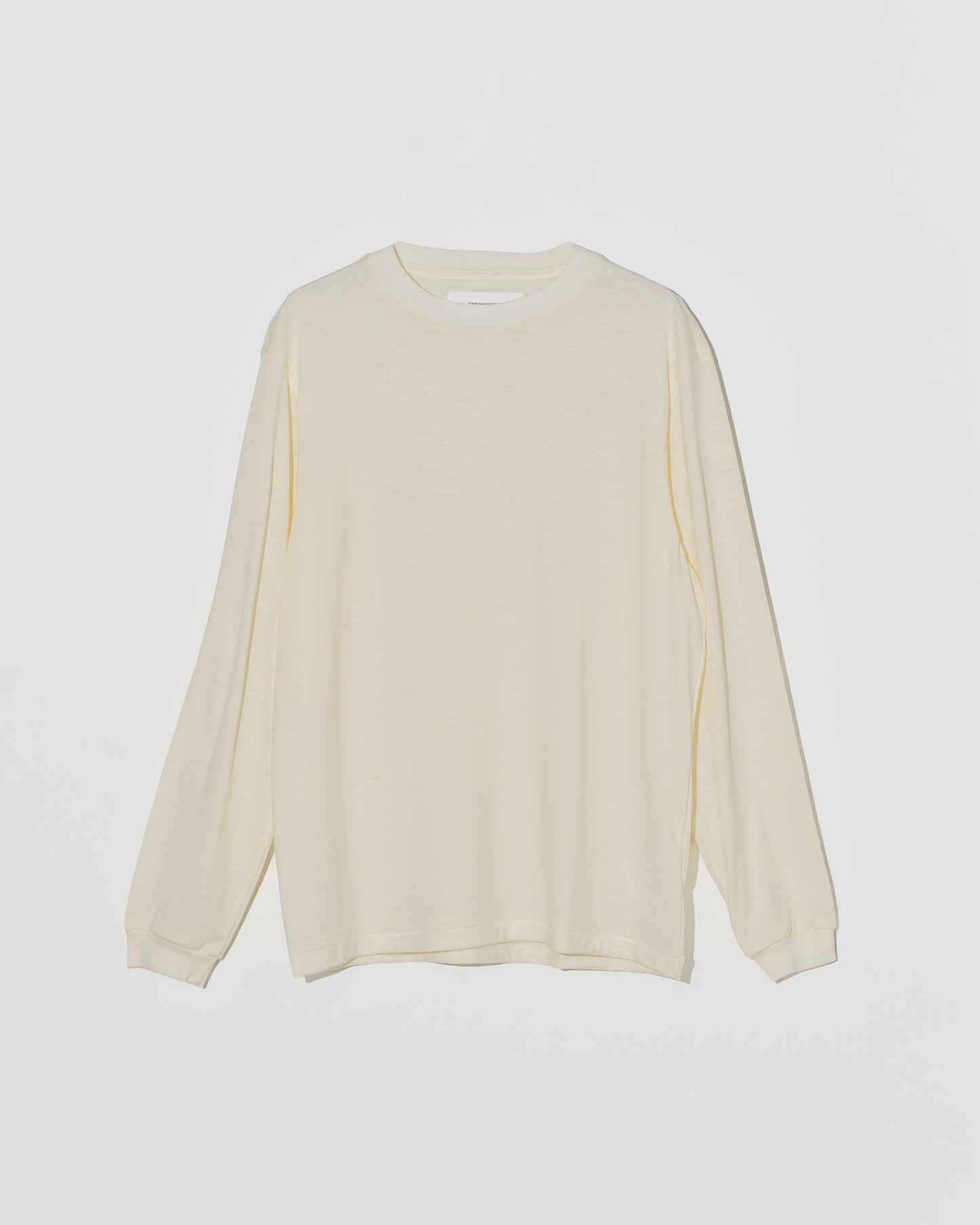 WASHABLE WOOL L/S T-SHIRT - OFF WHITE