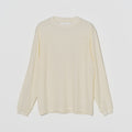 WASHABLE WOOL L/S T-SHIRT - OFF WHITE