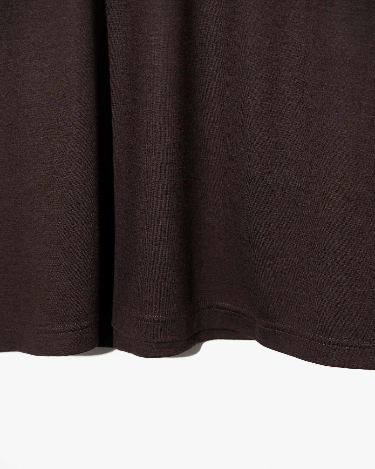 WOOL S/S T-SHIRT - BROWN