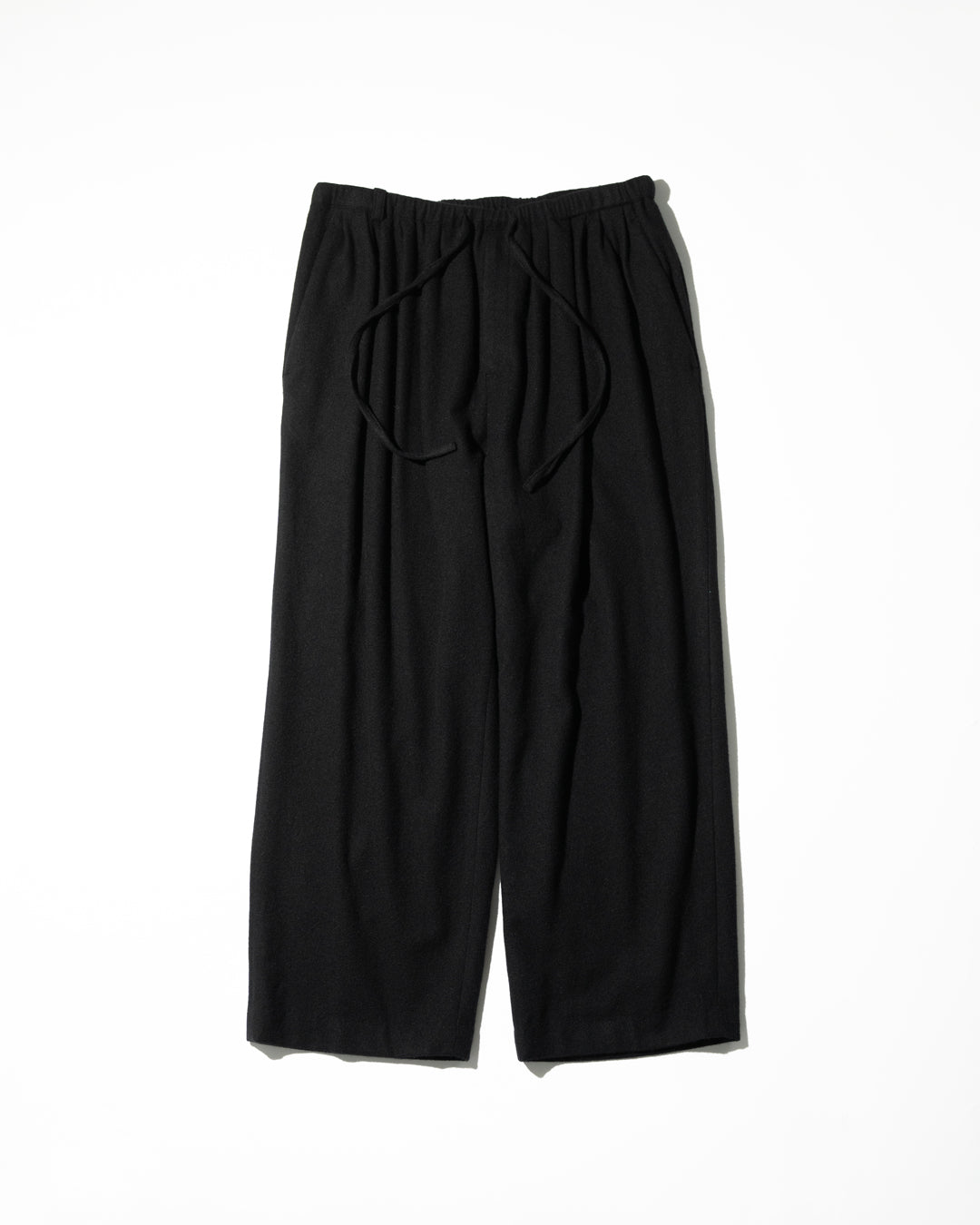 CASHMERE WIDE PANTS - BLACK