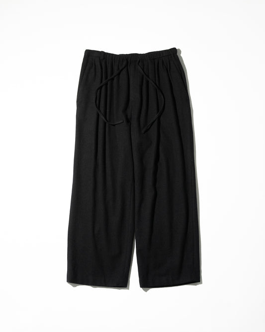 CASHMERE WIDE PANTS - BLACK